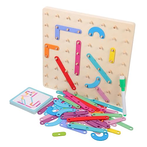 FRCOLOR Holz Geoboard Lernspielzeug Montessori Puzzle für Kleinkinder Feinmotorik Tragbar Lehrhilfe Mathematik Pädagogisches FRCOLOR Holz Geoboard Lernspielzeug Montessori Puzzle für Kleinkinder Feinmotorik Tragbar Lehrhilfe Mathematik Pädagogisches von FRCOLOR