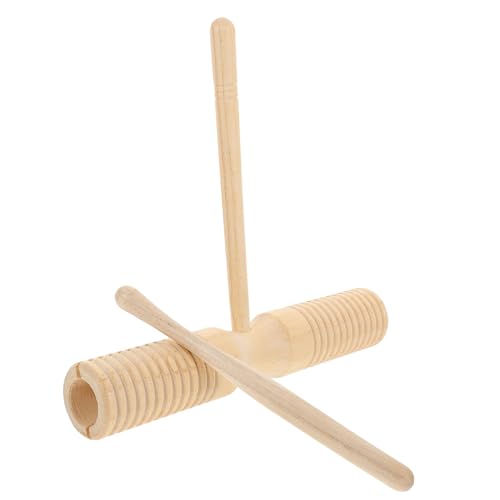 FRCOLOR Holz Guiro Schlaginstrument Für Junge Mädchen Kleinkinder Anfänger Guiro Musikinstrument Mit Stock Instrument Aus Holz Percussion Instrument Für Anfänger Musikinstrument Für von FRCOLOR