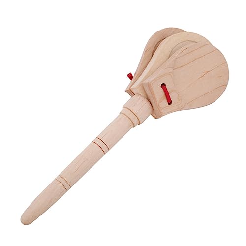 FRCOLOR Holz Kastagnetten für Musikinstrument mit Griff Kreatives Pädagogisches Hören und Koordination für Kleine und Vorschulkinder von FRCOLOR