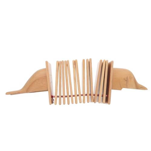 FRCOLOR Holz Klatsche Delfinform Percussion Instrument Ergonomisch Für Kleinkinder Familieninteraktion Lernspielzeug Aus Sicherem Holz Für Rhythmustraining Und Früherziehung von FRCOLOR