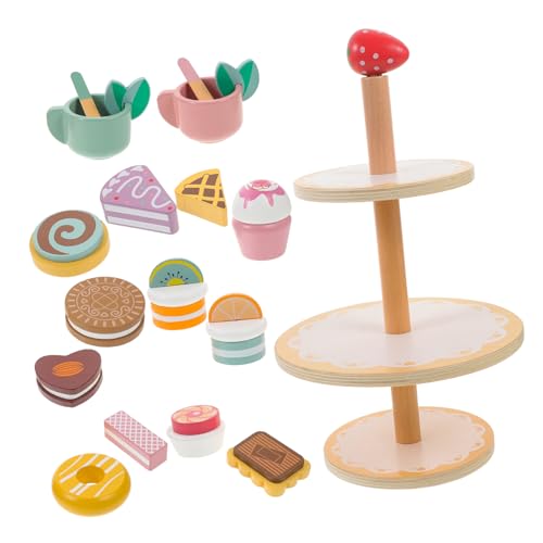 FRCOLOR Holz Kuchen Set Miniatur Cupcake Dessert Zubehör Robust Realistisch Leicht Tragbar für Rollenspiele und Kreative Spielküchen FRCOLOR Holz Kuchen Set Miniatur Cupcake Dessert Zubehör Robust Realistisch Leicht Tragbar für Rollenspiele und Kreative Spielküchen von FRCOLOR