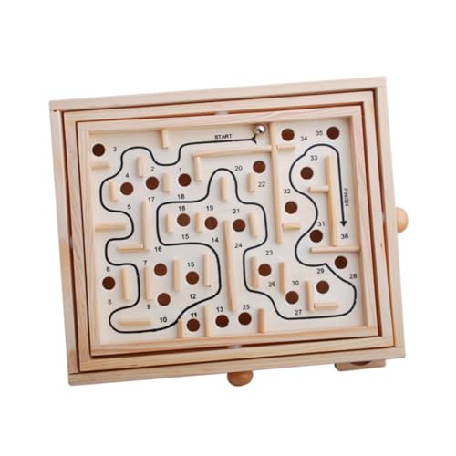 FRCOLOR Holz Laufperlen Labyrinthspielzeug für Balancespiel Pädagogisches Puzzle Jungen Mädchen Lernspielzeug aus Sicherem Holz für Geduld und Logikentwicklung FRCOLOR Holz Laufperlen Labyrinthspielzeug für Balancespiel Pädagogisches Puzzle Jungen Mädchen Lernspielzeug aus Sicherem Holz für Geduld und Logikentwicklung von FRCOLOR