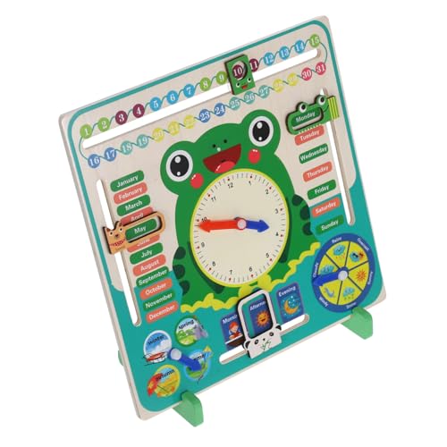 FRCOLOR Holz Lernuhr Froschform Montessori Kognitive Lernhilfe Uhrzeit Kalender für Kleinkinder Zeitunterricht Kinderspielzeug Kindergarten FRCOLOR Holz Lernuhr Froschform Montessori Kognitive Lernhilfe Uhrzeit Kalender für Kleinkinder Zeitunterricht Kinderspielzeug Kindergarten von FRCOLOR
