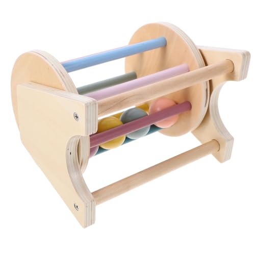FRCOLOR Holz Textiltrommel Spielzeug für Kleinkinder Montessori Motorikspielzeug zur Hand Auge Koordination Lernspielzeug für Babys und Kleinkinder von FRCOLOR