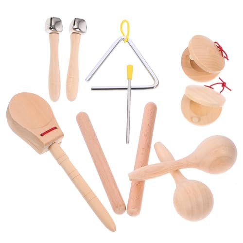 FRCOLOR Holz Musikinstrumenten für Kleinkinder Teiliges Percussion mit Maracas Triangel und Glocken Rhythmus und Kreativität der Frühen Musikalischen Bildung FRCOLOR Holz Musikinstrumenten für Kleinkinder Teiliges Percussion mit Maracas Triangel und Glocken Rhythmus und Kreativität der Frühen Musikalischen Bildung von FRCOLOR