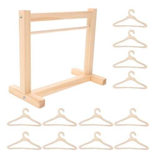 FRCOLOR Holz Puppenschrank mit Mini Kleiderbügeln für Aufbewahrung und Präsentation von Puppenkleidung Kinderzimmern FRCOLOR Holz Puppenschrank mit Mini Kleiderbügeln für Aufbewahrung und Präsentation von Puppenkleidung Kinderzimmern von FRCOLOR