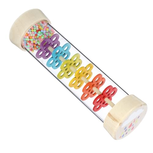 FRCOLOR Holz Regenklangspielzeug für Interaktives Musikinstrument mit Regenstick Simulation Fördert Konzentration und Hand Auge Koordination Leicht und Tragbar für Drinnen und Draußen von FRCOLOR