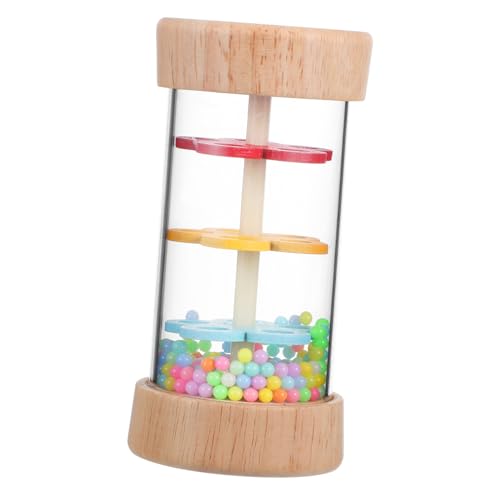 FRCOLOR Holz Regenmacher Musikspielzeug Mini Regenstab mit Bunten Perlen Sensorisches Lernspielzeug zur Musikalischen Früherziehung und Kognitiven Entwicklung Montessori Geeignet von FRCOLOR