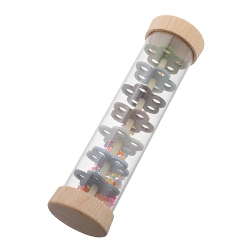 FRCOLOR Holz Regenstab mit Perlen Realistische Regengeräusche und Interaktiv Fördert Sensorische Entwicklung und Musikalische Früherziehung für Kleinkinder und Junge Mädchen von FRCOLOR