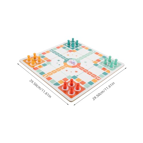FRCOLOR Holz Schachbrett Kinderspiel mit Fliegendem Schach und Schlangenspiel Buntes Tragbares Brettspiel für Vorschule und Kindergarten zur Kognitiven FRCOLOR Holz Schachbrett Kinderspiel mit Fliegendem Schach und Schlangenspiel Buntes Tragbares Brettspiel für Vorschule und Kindergarten zur Kognitiven von FRCOLOR