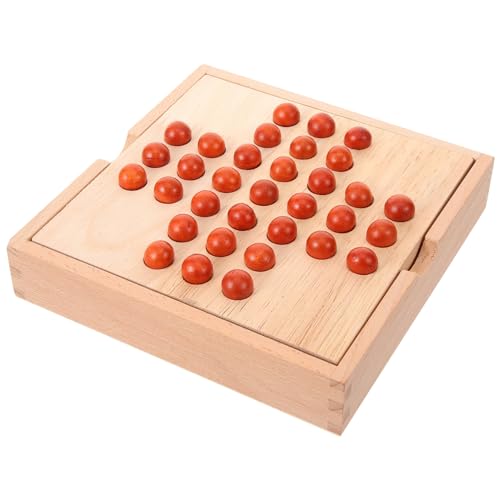 FRCOLOR Holz Schachspiel für Interaktives Denkspiel Tragbares Schachbrett für Eltern Junge Mädchen Spiel Fördert Logisches Denken Langlebig und Leicht für Drinnen und Unterwegs von FRCOLOR