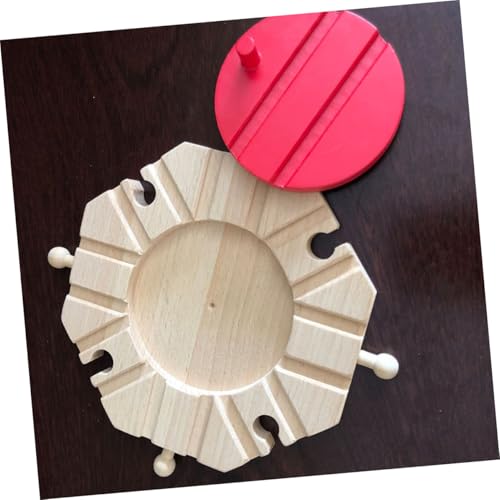 FRCOLOR Holz Schienenset zum Zusammenbauen Langlebige Holzbahn Zubehör Kompatibel mit Spielzeugeisenbahn Vielseitiges Eisenbahn Set für Fördert Kreativität und Spielspaß von FRCOLOR