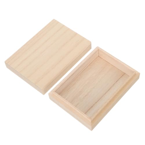 FRCOLOR Holz Spielkartenbox Multifunktionale Aufbewahrungsbox aus Premium Holz Leere Kartenbox für Poker und Spielkarten Kompakt und Platzsparend Geeignet für Karten und Kleine von FRCOLOR