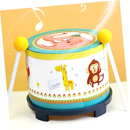 FRCOLOR Holz Trommel Musikinstrument für Kleinkinder Pädagogisch Glatt Poliert Sicher als Musikspielzeug und Lernhilfe für Mädchen Jungen von FRCOLOR