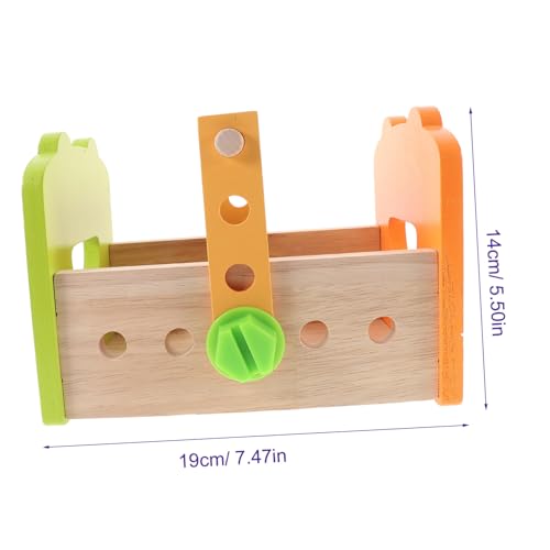 FRCOLOR Holz Werkzeugkasten Set Pädagogisches mit Hammer Schraubenzieher Schrauben Robustes Montessori Lernspielzeug für Kleinkinder Ab Jahren Vielseitiges DIY Reparaturspielzeug FRCOLOR Holz Werkzeugkasten Set Pädagogisches mit Hammer Schraubenzieher Schrauben Robustes Montessori Lernspielzeug für Kleinkinder Ab Jahren Vielseitiges DIY Reparaturspielzeug von FRCOLOR