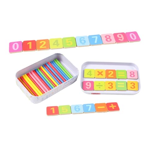 FRCOLOR Holz Zählstäbe Stabiles Pädagogisches Mathe für Vorschule Frühe von Zahlenverständnis Logischem und Rechenfähigkeiten Langlebiges Lernmaterial von FRCOLOR