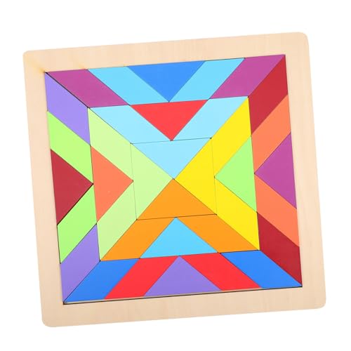 FRCOLOR Holzbaukasten Lernspielzeug Bunte Regenbogen Bausteine Frühe Bildung Fördert Raumvorstellung und Feinmotorik Geeignet für Kleinkinder und Vorschulkinder von FRCOLOR