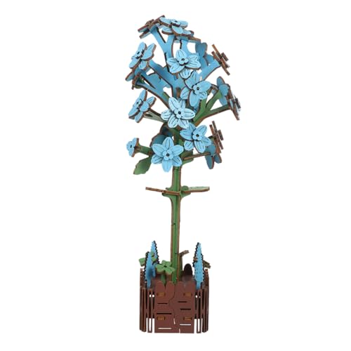 FRCOLOR Holzblumen Puzzle Hyazinthen DIY Holz Pflanzen Dekor Bausatz Holzblumen Bonsai Desktop Kunsthandwerk Geschenk Muttertag Geburtstag von FRCOLOR