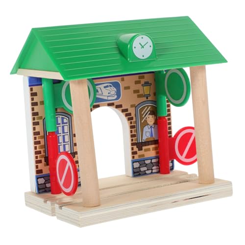 FRCOLOR Holzeisenbahn Zubehör Holzspielzeug für Robustes und Sicheres Material für und Außenbereiche Fördert Kreatives von FRCOLOR