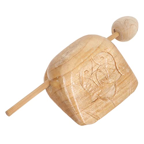 FRCOLOR Holzfisch Tempelblock mit Schlägel Musikinstrument Holzspielzeug Musikalität und Rhythmusgefühl von FRCOLOR