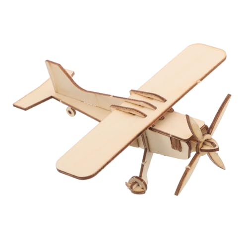 FRCOLOR Holzflugzeug Bausatz Zum Selberbauen Und Bemalen Modell Aus Holz Als Bastelset Und Dekoration Für Junge Mädchen Und Erwachsene Vintage Flugzeug Zum Zusammenbauen von FRCOLOR
