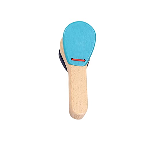 FRCOLOR Holzklapper Musikspielzeug mit Langem Griff Leichtes Percussion Instrument für Frühe Rhythmische Klänge Pädagogisches Lernspielzeug Blau von FRCOLOR