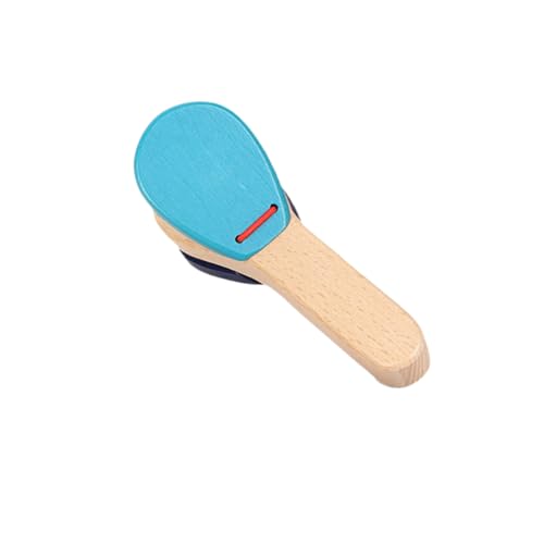 FRCOLOR Holzklapper mit Langem Griff Leichtes Musikinstrument Pädagogisches Rhythmusspielzeug Farbiges Hölzernes Percussion für Kleinkinder Fördert Musikalische Fähigkeiten von FRCOLOR