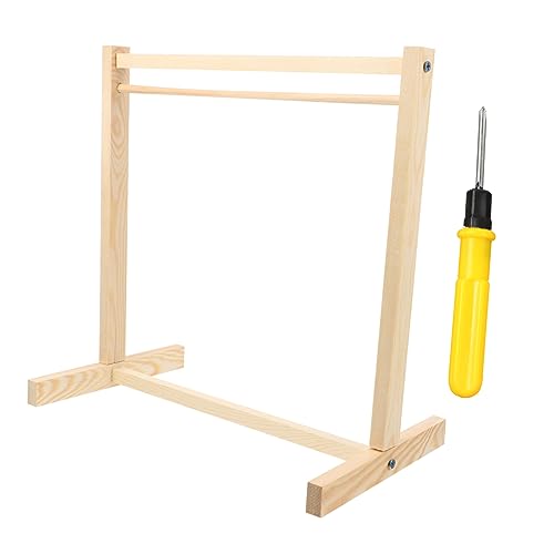 FRCOLOR Holzkleiderbügel für Puppenkleidung Stabiler Puppenkleiderständer aus Holz Praktischer Puppenkleiderbügel zur Organisierten Aufbewahrung von Kleidungsstücken von FRCOLOR