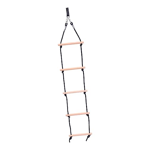 FRCOLOR Holzleiter Outdoor Kletterspielzeug aus Buchenholz Stabile Tragkraft Fördert Geschicklichkeit und Ausdauer Einfach zu Montieren für Jungen und Mädchen zum Klettern von FRCOLOR