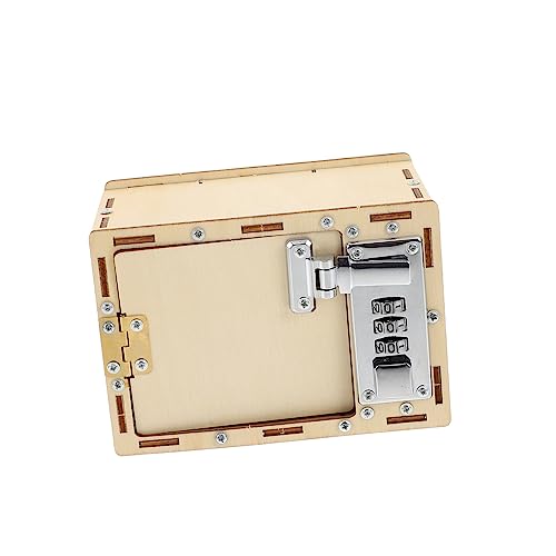 FRCOLOR Holzmechanisches Passwort Puzzle DIY Material Lernspielzeug für Motorikspielzeug Ab Jahre Pädagogisches Tüftelspielzeug Holzbox zum Selberbauen und Knobeln von FRCOLOR