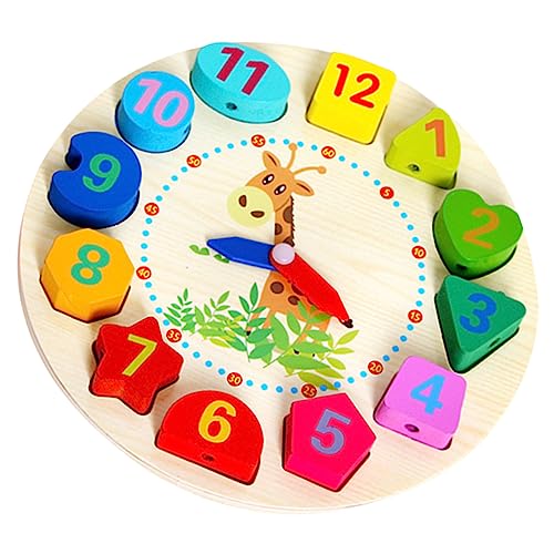 FRCOLOR Holzperlen Uhr Lernspielzeug für Holzsortieruhr mit Bunten Zahlen Fördert Mathematische und Kreativität für Kleinkinder und Vorschulkinder FRCOLOR Holzperlen Uhr Lernspielzeug für Holzsortieruhr mit Bunten Zahlen Fördert Mathematische und Kreativität für Kleinkinder und Vorschulkinder von FRCOLOR