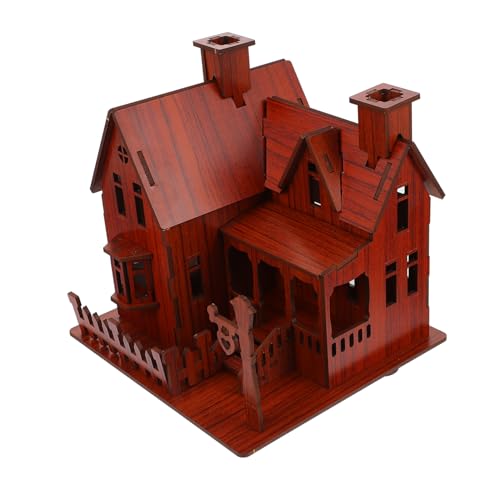 FRCOLOR Holzpuzzle Haus Modellbausatz DIY Villa aus Umweltfreundlichem Holz Pädagogisches Bauspielzeug für Fördern von Kreativität Geduld und Praktischen Fähigkeiten von FRCOLOR
