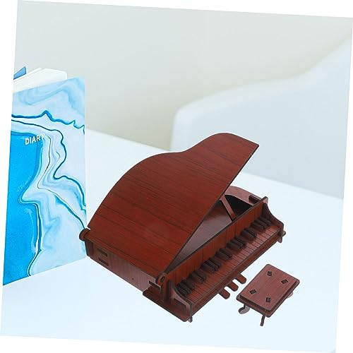 FRCOLOR Holzpuzzle Klavier Modell DIY Bastelset Pädagogisches für Kreativität Feinmotorik und Räumlichem Denken als zu Weihnachten und Geburtstag von FRCOLOR