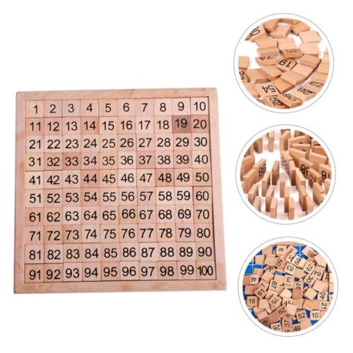 FRCOLOR Holzpuzzle Zahlen Montessori Lernspielzeug Holzspielzeug Pädagogisches Zahlenspielzeug für Kleinkinder Kognitiver Fähigkeiten von FRCOLOR