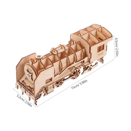 FRCOLOR Holzpuzzle Zugmodell DIY Bausatz Handgefertigt Kreatives für Holzpuzzle zum Zusammenbauen Fördert Feinmotorik und Koordination von FRCOLOR