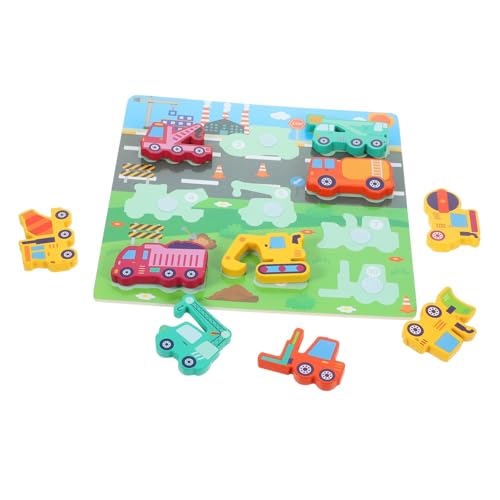 FRCOLOR Holzpuzzle für Kleinkinder Jahre Montessori Lernspielzeug mit Glatter Oberfläche Sicheres Steckpuzzle Feinmotorik und Eltern Junge Mädchen Interaktion Teiliges von FRCOLOR