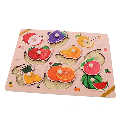 FRCOLOR Holzpuzzle für Kleinkinder mit Fruchtigem Thema Pädagogisches für Jahren Fördert Motorische Fähigkeiten und Logisches von FRCOLOR