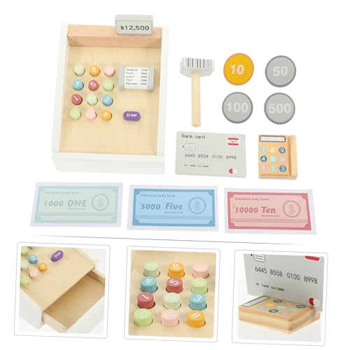 FRCOLOR Holzspielkasse mit Scanner und Spielgeld Realistisches Kaufladen Set für Rollenspiele Fördert Feinmotorik und Kreativität Kindgerechtes Design für Fantasievolles Lernen FRCOLOR Holzspielkasse mit Scanner und Spielgeld Realistisches Kaufladen Set für Rollenspiele Fördert Feinmotorik und Kreativität Kindgerechtes Design für Fantasievolles Lernen von FRCOLOR
