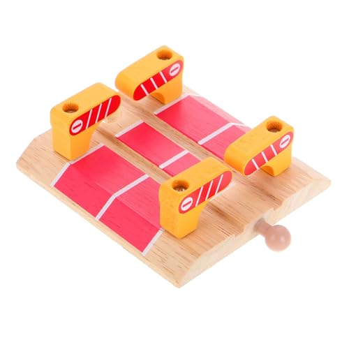 FRCOLOR Holzspielzeug Bahnstation Zubehör mit Roadblock Pädagogisches Holzeisenbahn für Vielseitiges Holz Roadblock zur Kreativen Familienspiels FRCOLOR Holzspielzeug Bahnstation Zubehör mit Roadblock Pädagogisches Holzeisenbahn für Vielseitiges Holz Roadblock zur Kreativen Familienspiels von FRCOLOR