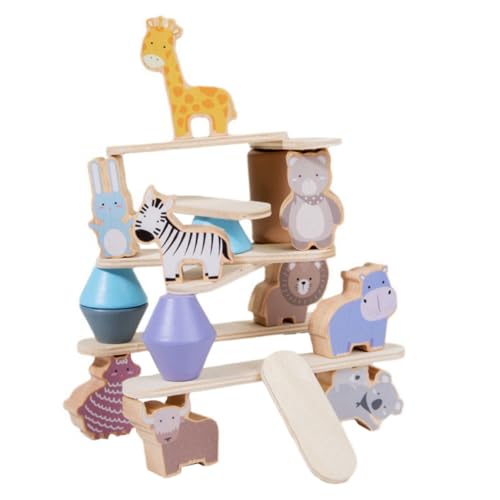 FRCOLOR Holzspielzeug Bunte Tierische Balancierblöcke Stapelbar Kinderfreundlich Stabil Langlebig Pädagogisch Fördernd Kommunikation Familie FRCOLOR Holzspielzeug Bunte Tierische Balancierblöcke Stapelbar Kinderfreundlich Stabil Langlebig Pädagogisch Fördernd Kommunikation Familie von FRCOLOR
