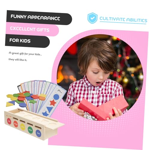 FRCOLOR Holzspielzeug Farb und Formsortierbox Lernspielzeug für Kleinkinder Jahre Montessori Pädagogisches Aktivitätsspielzeug Konzentration und Farberkennung von FRCOLOR