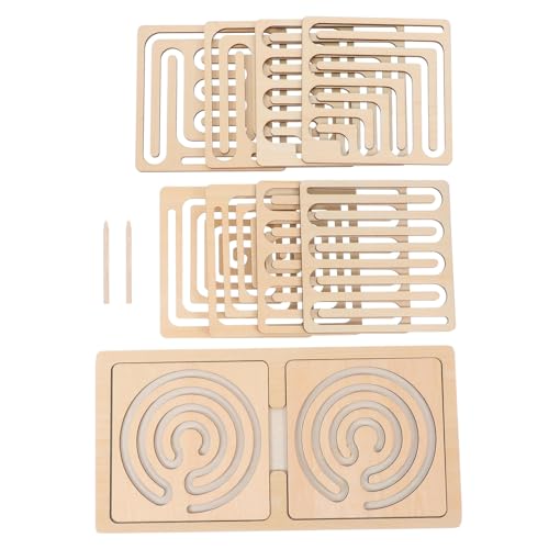 FRCOLOR Holzspielzeug Gehirntrainingsgerät für Puzzle Toy zur Linker und Rechter Gehirnentwicklung Feinmotorisches Montessori Lernspielzeug für Kleinkinder und Vorschulkinder von FRCOLOR