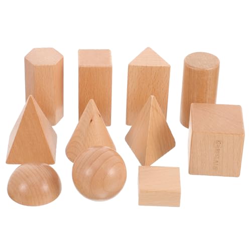 FRCOLOR Holzspielzeug Geometrische Blöcke Lernspielzeug für Formensortierspiel von Hand Auge koordination und Logischem Denken Montessori Pädagogisch und Sicher von FRCOLOR