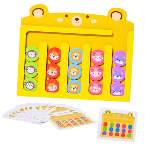 FRCOLOR Holzspielzeug Lernspielzeug Farbzuordnung Sortierspiel für Ab Jahren Pädagogisches Hölzernes Sortier und Legespiel mit Tierischen Motiven Robustes Sicheres Material Fördert von FRCOLOR