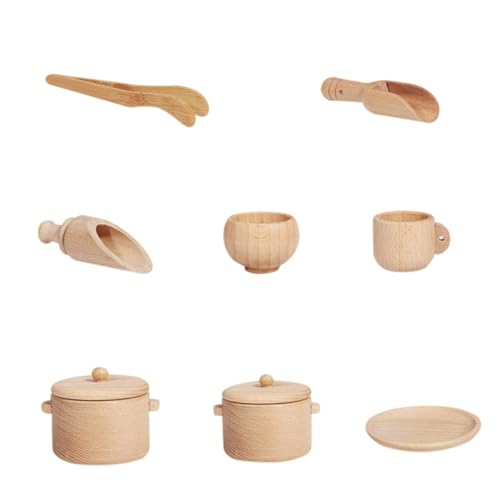 FRCOLOR Holzspielzeug Set Teiliges Küchenzubehör Realistische Holzspielzeuge für Kreative Fördert die Motorik Lernen Sicher und Langlebig für Kleinkinder FRCOLOR Holzspielzeug Set Teiliges Küchenzubehör Realistische Holzspielzeuge für Kreative Fördert die Motorik Lernen Sicher und Langlebig für Kleinkinder von FRCOLOR