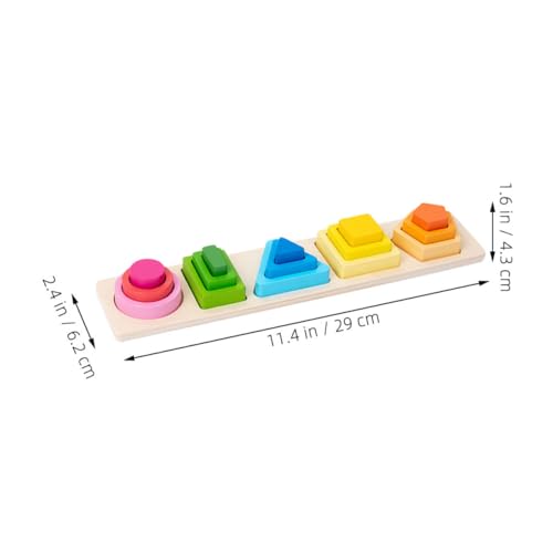 FRCOLOR Holzspielzeug Sortierspiel aus Stabilem Langlebigem Holz mit Geometrischen Formen Pädagogisches Puzzle für Kleinkinder Kreativität und Logischem Denken von FRCOLOR