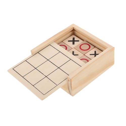 FRCOLOR Holzspielzeug Toe Brettspiel für Erwachsene Tragbar Logisches Strategiespiel Familienspiel und Deko für Wohnzimmer von FRCOLOR