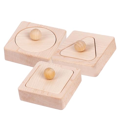 FRCOLOR Holzspielzeug für Geometrische Formen Sortier und Zuordnungsspiel Lernen Hand Auge Koordination Kognitiver Fähigkeiten Montessori Pädagogisches Lernspielzeug von FRCOLOR
