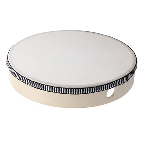 FRCOLOR Holztrommel Für Junge Mädchen Handtrommel Tamburin-Instrument Babytrommel Aus Natürlichem Holz Orff-Percussion-Musikinstrument Für Pädagogische Spiele Und Teamaktivitäten von FRCOLOR