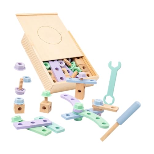 FRCOLOR Holzwerkzeugkasten für Kreatives Konstruktionsspielzeug Selbstmontage für Frühkindliche Bildung Sicheres und Farbenfrohes Lernspielzeug für DIY Projekte und Rollenspiele FRCOLOR Holzwerkzeugkasten für Kreatives Konstruktionsspielzeug Selbstmontage für Frühkindliche Bildung Sicheres und Farbenfrohes Lernspielzeug für DIY Projekte und Rollenspiele von FRCOLOR